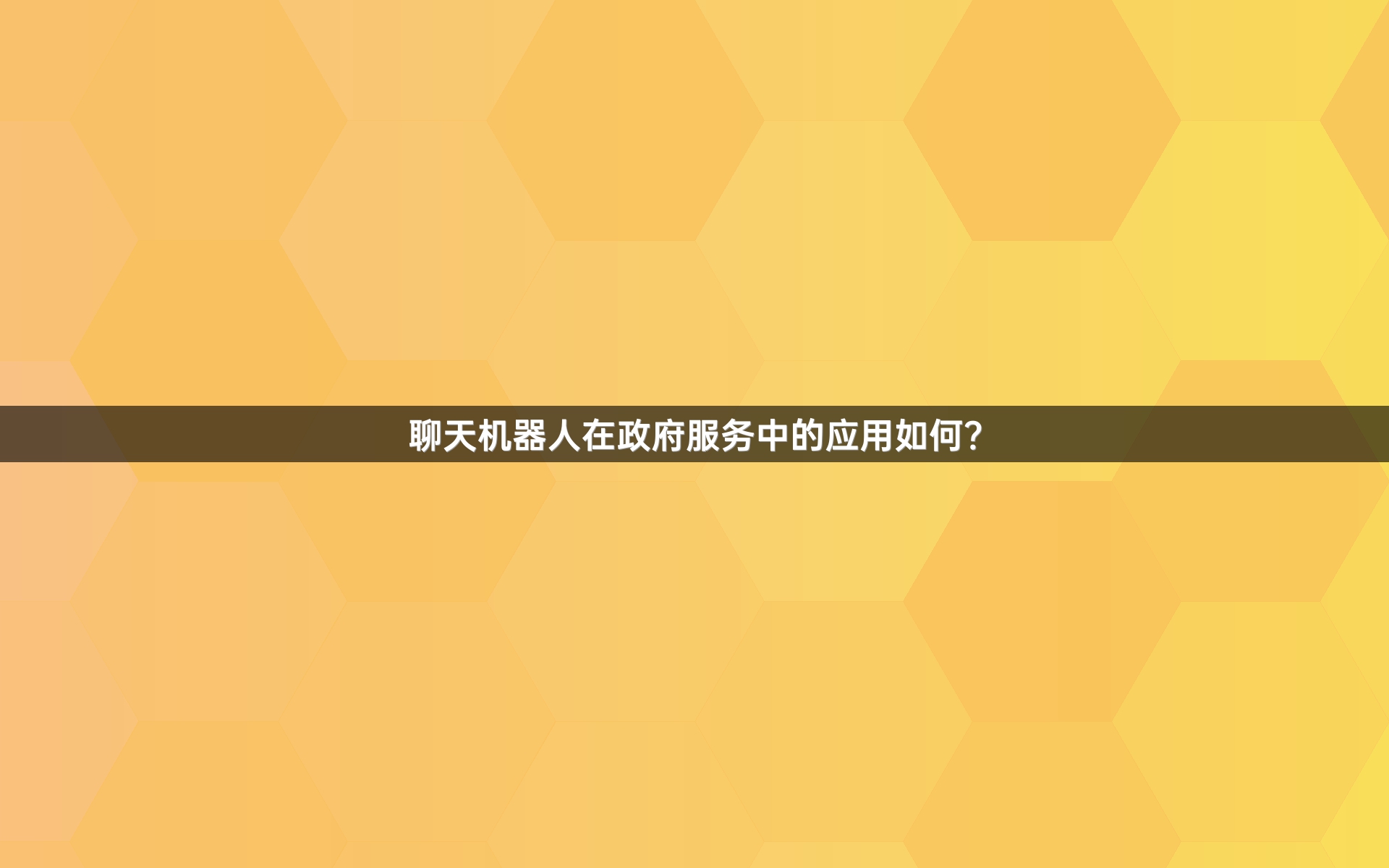 聊天机器人在政府服务中的应用如何？