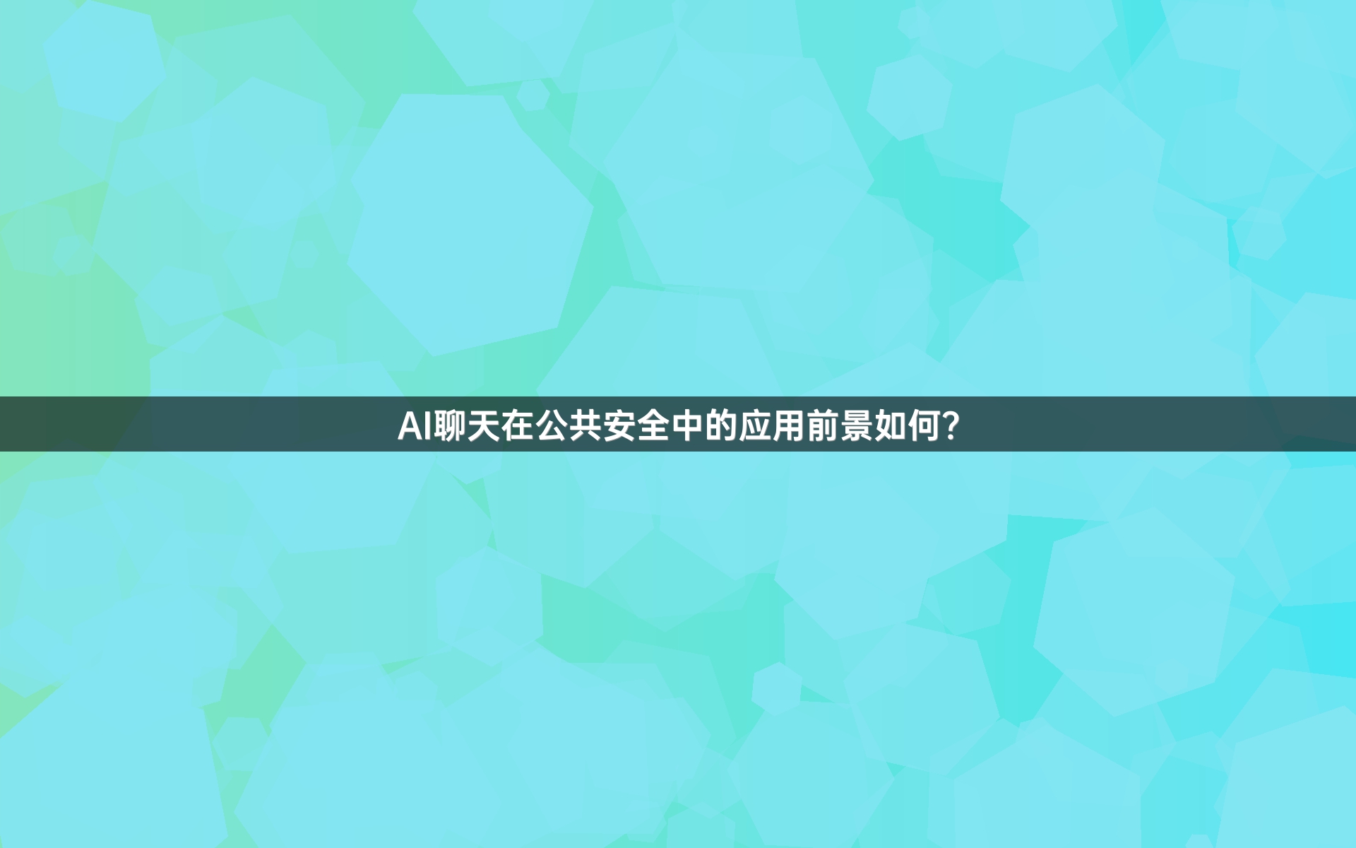 AI聊天在公共安全中的应用前景如何？