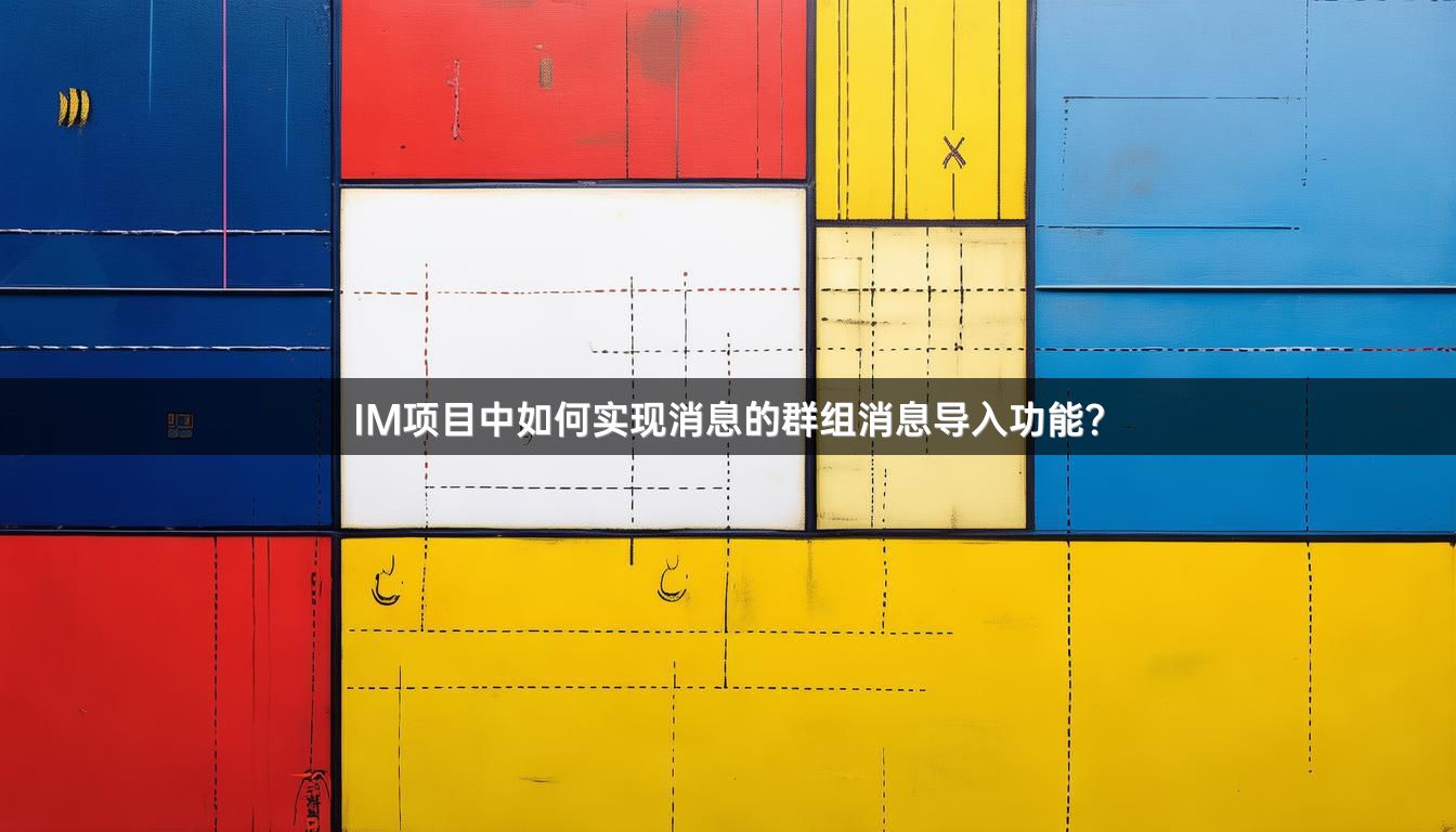 IM项目中如何实现消息的群组消息导入功能？