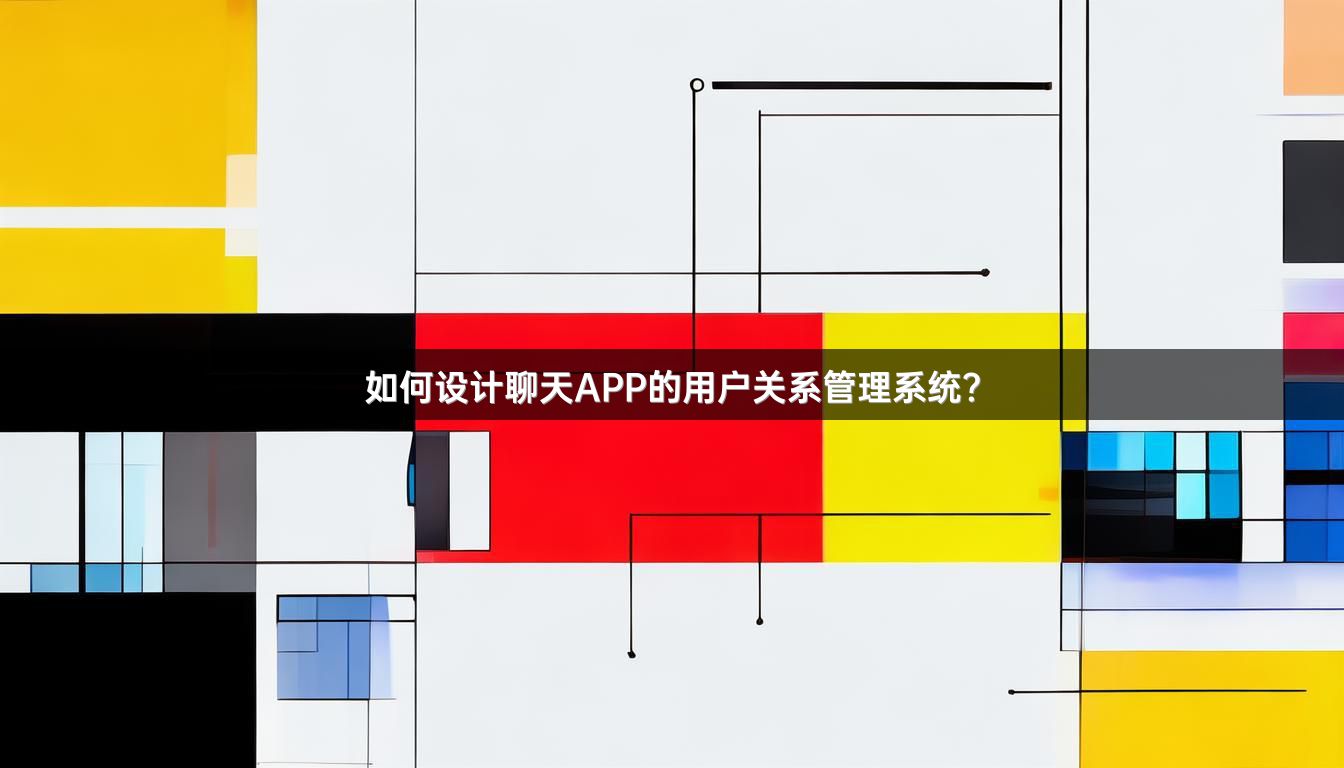 如何设计聊天APP的用户关系管理系统？