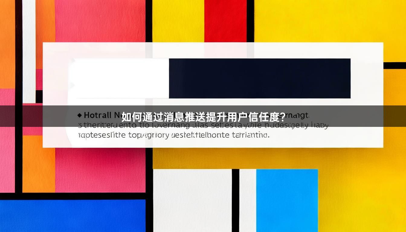 如何通过消息推送提升用户信任度？