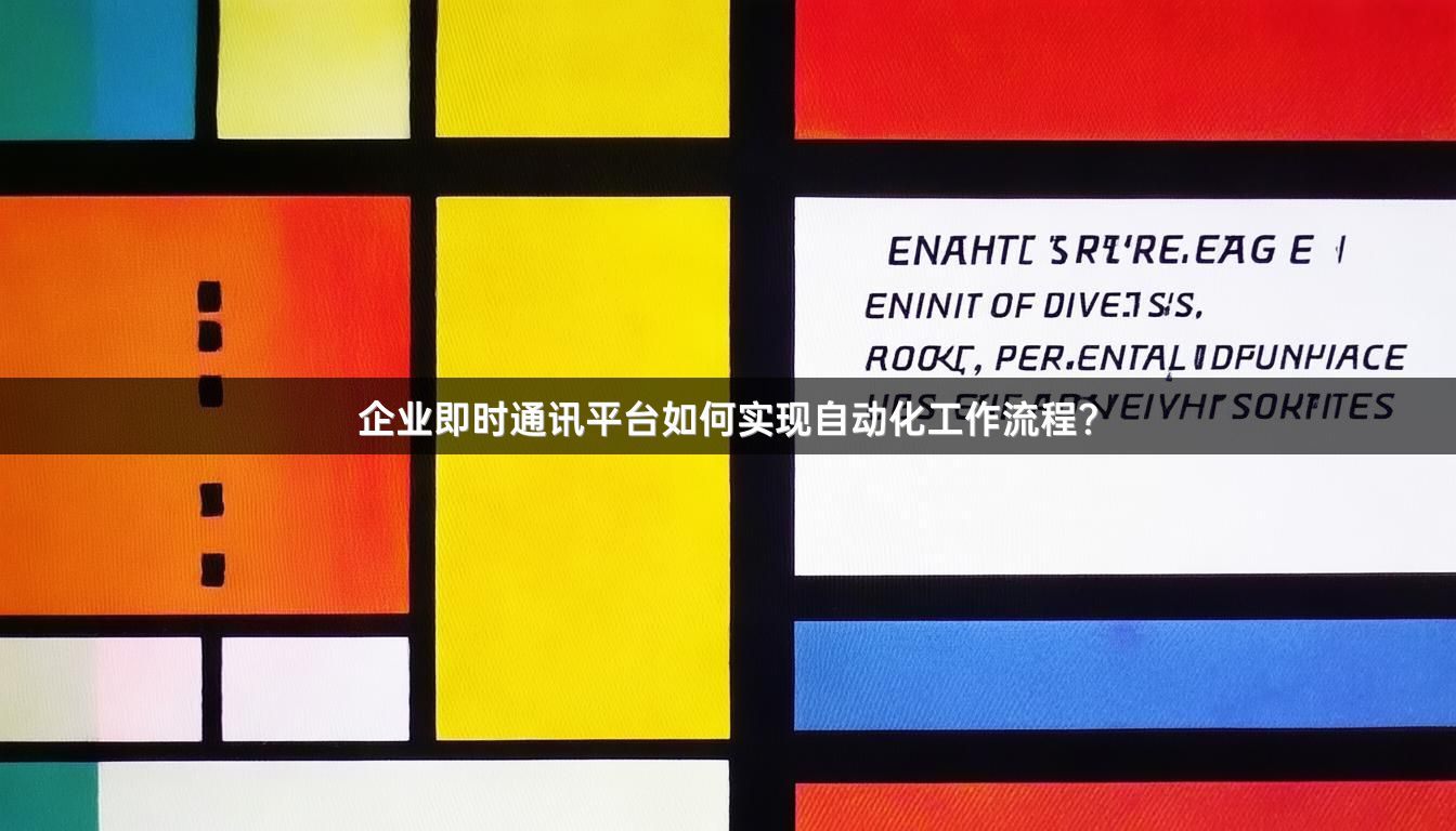 企业即时通讯平台如何实现自动化工作流程？
