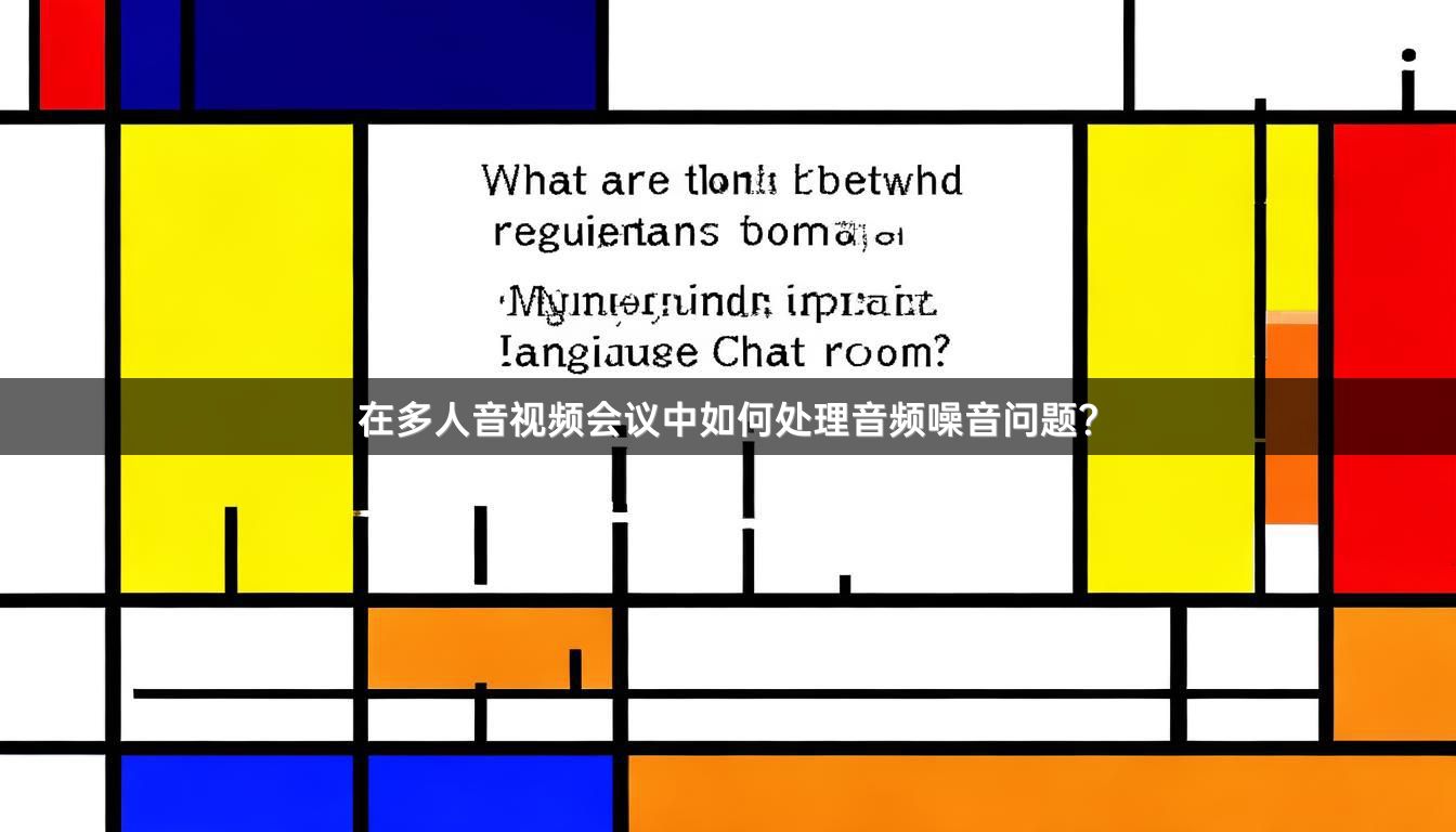 在多人音视频会议中如何处理音频噪音问题？