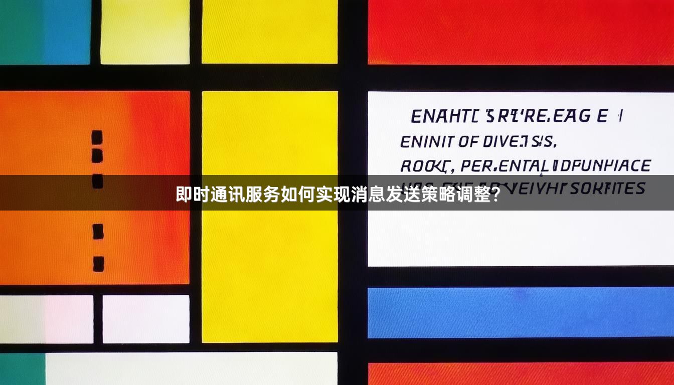 即时通讯服务如何实现消息发送策略调整？