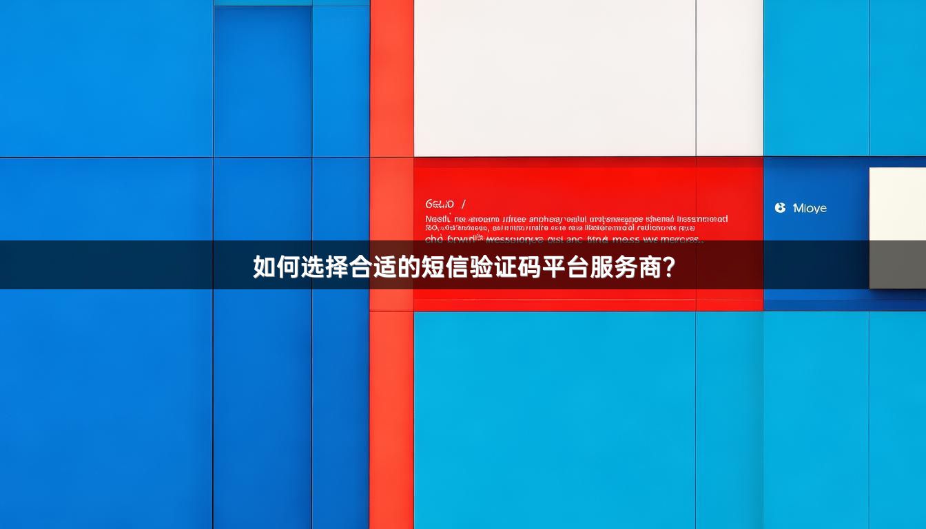 如何选择合适的短信验证码平台服务商？