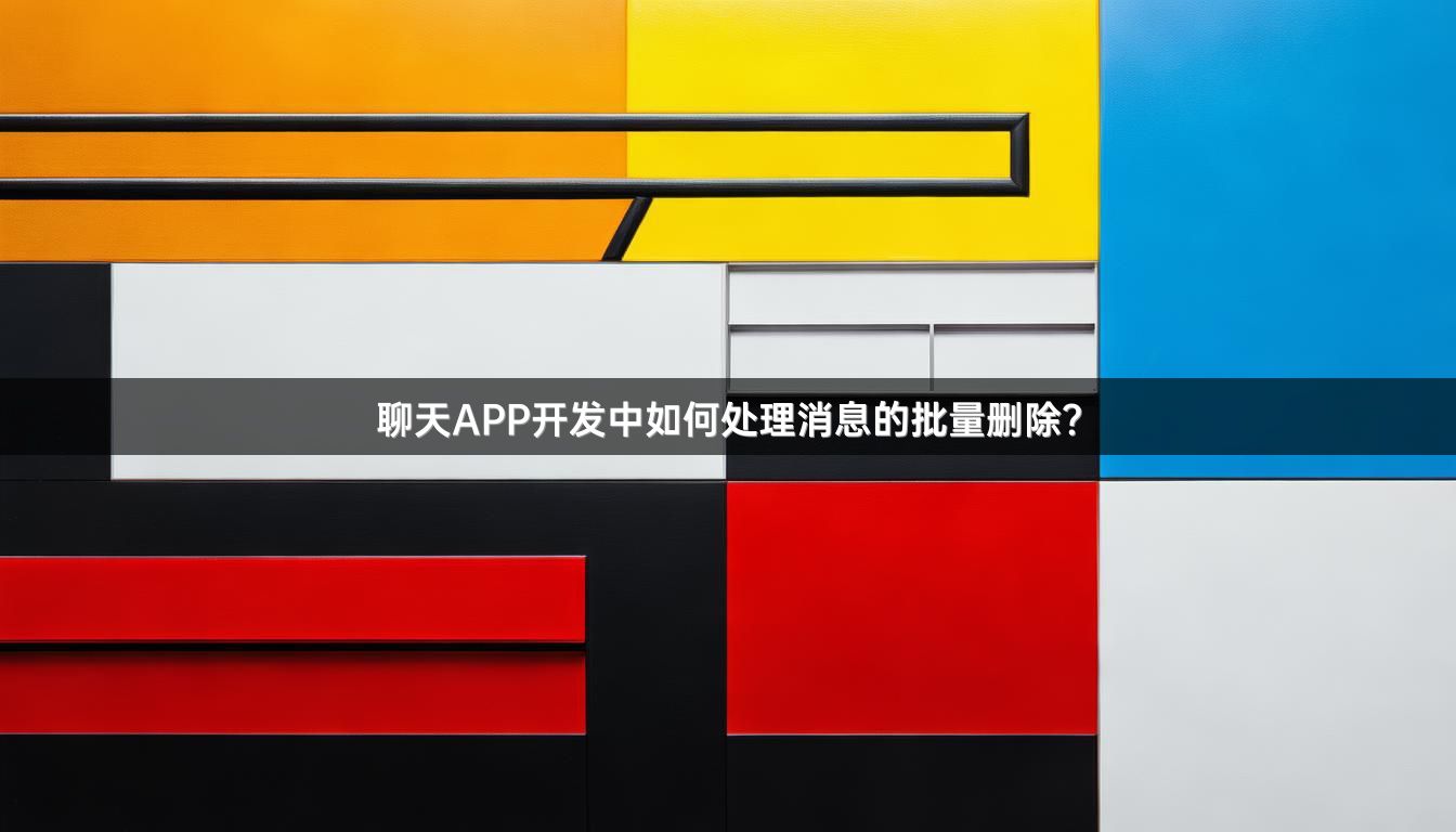 聊天APP开发中如何处理消息的批量删除？