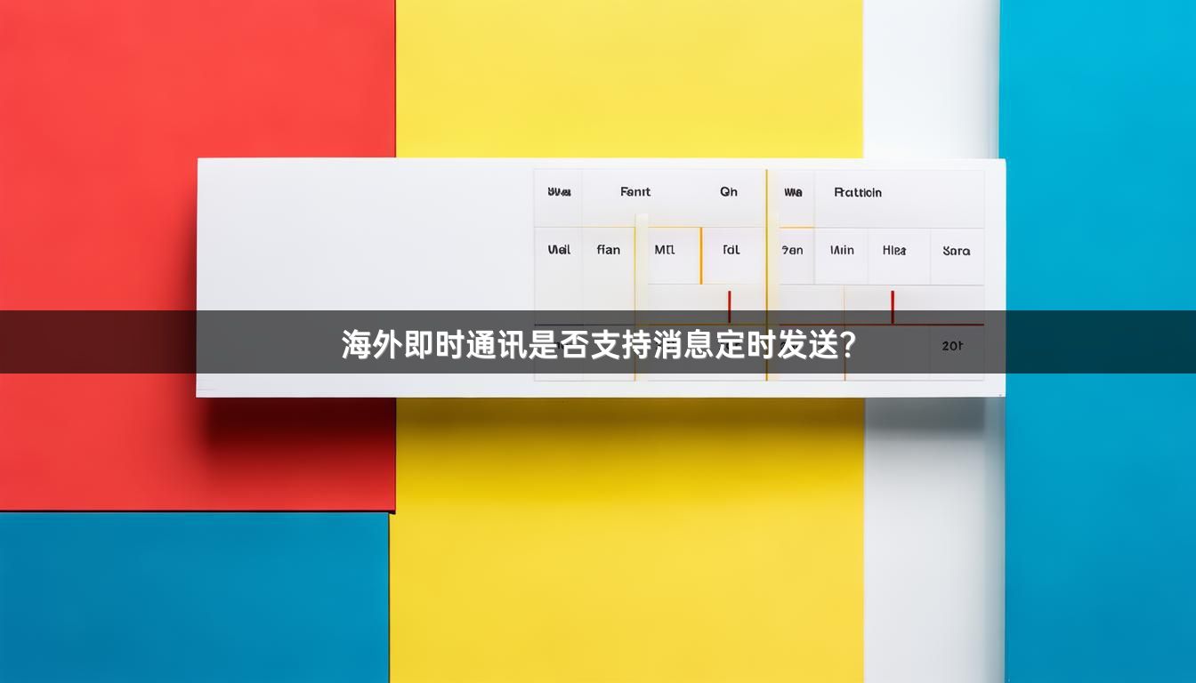 海外即时通讯是否支持消息定时发送？