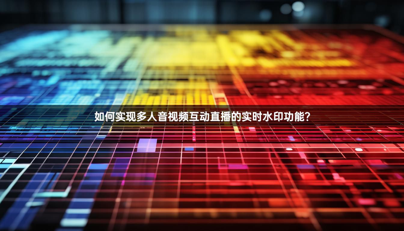 如何实现多人音视频互动直播的实时水印功能？