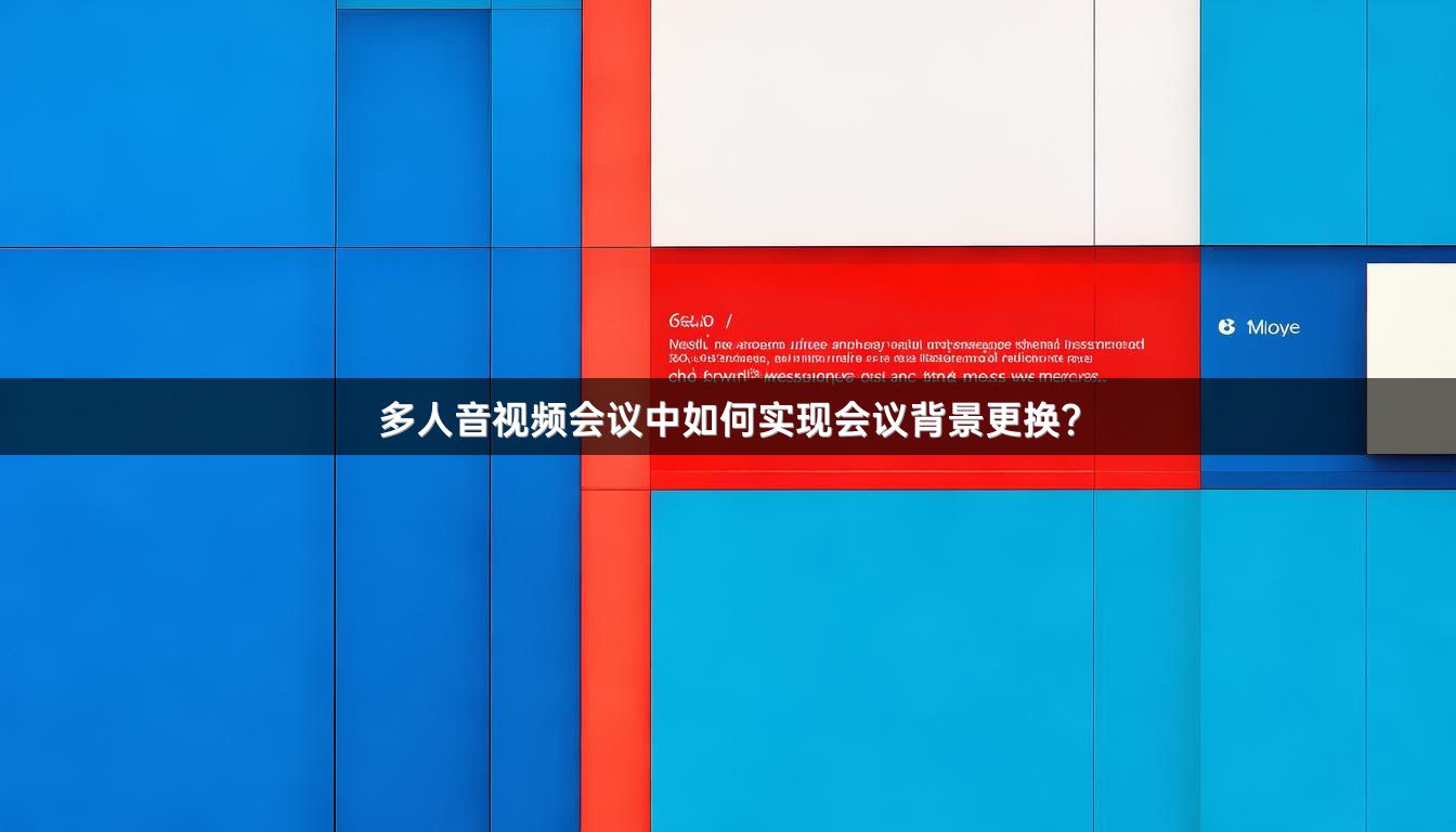 多人音视频会议中如何实现会议背景更换？