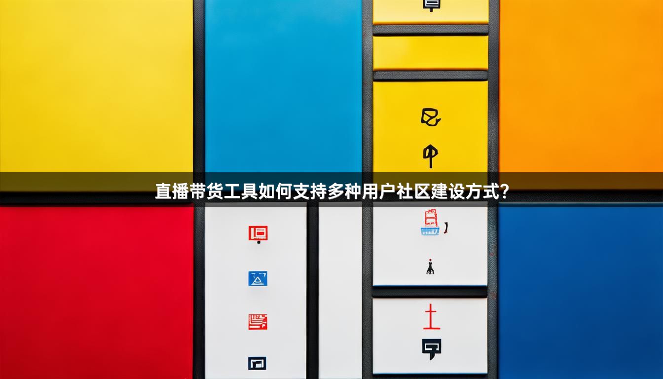 直播带货工具如何支持多种用户社区建设方式？