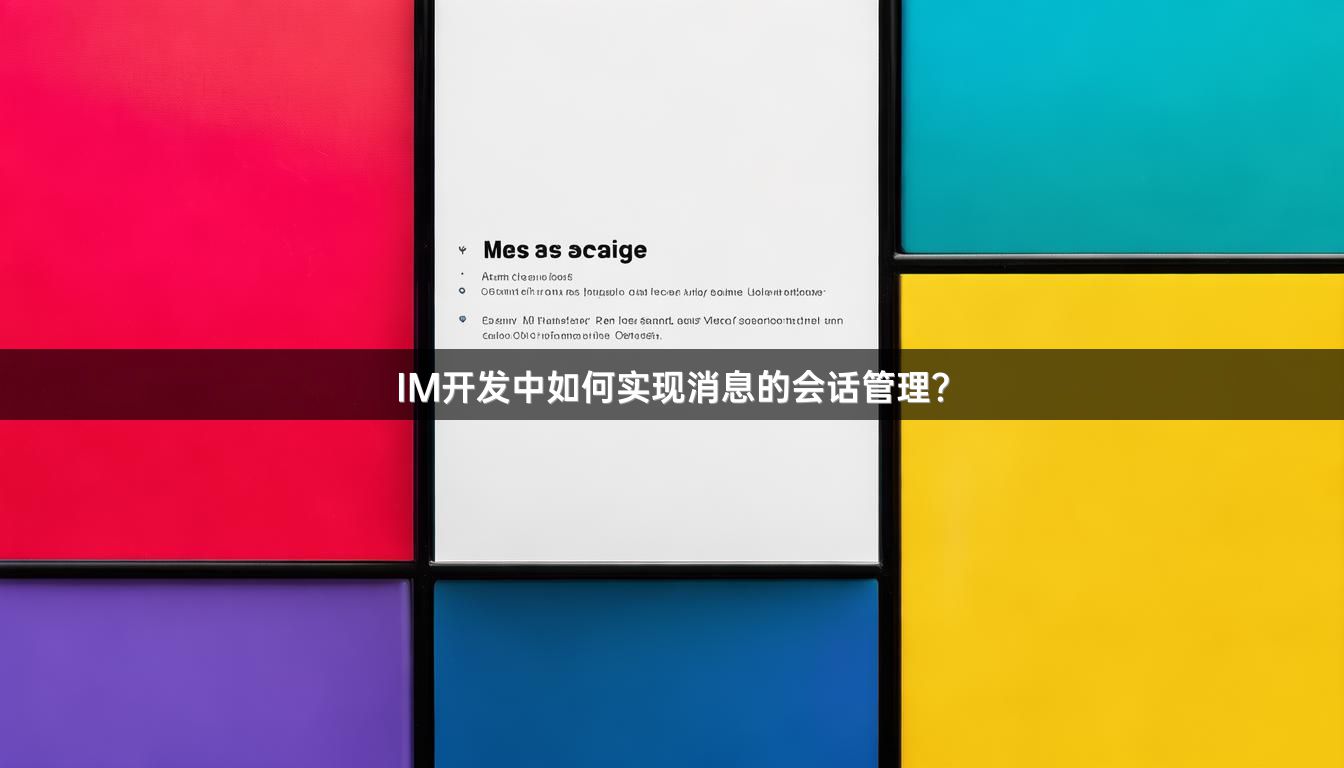 IM开发中如何实现消息的会话管理？